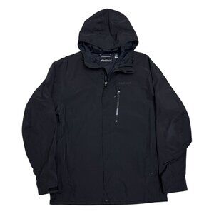 MARMOT Light Windbreaker Black Water Resistant Jacket Mens Medium